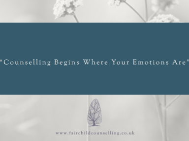 Counselling Begins Where Your Emotions Are - Blog